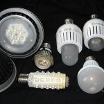 Selection of energy-saving LED light bulbs